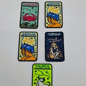 Zodiac patches lot of 5 - new
